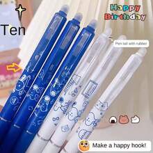 6 chiếc bút bi hình Snoopy hoạt hình dễ thương, mực xanh 0.55mm, thích hợp cho học sinh tiểu học, mực có thể tẩy xóa, hình Snoopy ngẫu nhiên, quà Giáng sinh, quà nhét vào tất Giáng sinh, đồ trang trí Giáng sinh - Nhiều màu - Xem 2