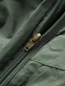 Jackets For Men,Men's Autumn/Winter Outdoor Casual Jacket, Plus Size, Medium-Length, Fleece-Lined, Thickened, Waterproof And Breathable Coat. - 綠色加絨 - 查看 5