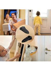 3/5个装火箭门挡，婴儿安全门挡，儿童门楔防撞，磨砂塑料门挡，婴儿用品，男孩女孩卧室用品，手指保护