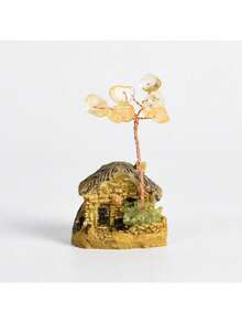 Natural Tree Crushed Stone Ornament Tree Home Office Decoration White Cottage Shape - Brick and Tile Villa - Amethyst - View 11