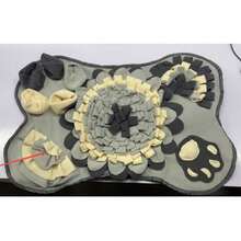 1 Stück grauer Schnüffel-Teppich für Haustiere, süßer Polyester-Decken-Stil Futtersuche-Teppich mit eingebautem BB-Klanggerät, waschbar, tragbar, langsamer Futternapf, Geruchstraining Spielzeug | 2026 Neujahr/Ostern/Frühling Innen/Außen - Grau - Übersicht 14