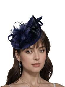 1pc Vintage Feather Flower Arrow Fascinator Hat, Women's Church Kentucky Derby Headband Bridal Wedding Hat Tea Party Headpiece, Back To School Mini Hat, Mini Bowler Hat, Mini Top Hat, Mini Visor Hat, Headpiece, Dance Accessory