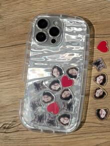 Customized Phone Case, Customized Acrylic Panel, Swinging Phone Case, Heart-Shaped Acrylic Board, Valentine's Day Gift, Women's Gift, Customized Couple Photo, Family Photo, Birthday Gift, Couple Gift, Boyfriend/Girlfriend Gift, Family, Friends, Party Favors, Commemorative Gift, Pet Couples Gift - Multicolor - View 12