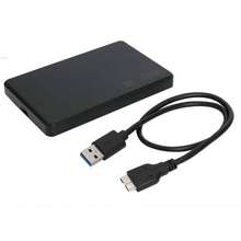 USB 3.0 Portable External Hard Drive Ultra Box SATA Storage Devices Case - Black - View 2