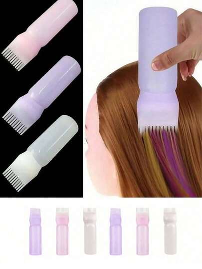 1 pieza Botella aplicadora con peine para raíces, Botella para coloración del cabello con peine, Botella rociadora, Botella para líquido de champú, Botella para tinte de cabello, Juego de herramientas de peluquería para el cabello, Botella de champú, Limpieza profunda de las raíces del cabello Herramientas para teñir el cabello, Herramientas de salón, Botella aplicadora con peine para raíces, Botella aplicadora de aceite para el cabello, Cepillo aplicador con escala graduada para tinte de cabello. Te permite crear tu estilo favorito. Su diseño sencillo lo hace fácil de transportar y adecuado para diversas ocasiones.