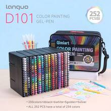 6pcs/9pcs Set Gradient Color Pens/Highlighters By Langer, 0.5mm Tip, Transparent Barrel, Suitable For Drawing, Marking, Student Notes, Handbook Making, Office, School Supplies, Back To School Season - Multicolor - View 10