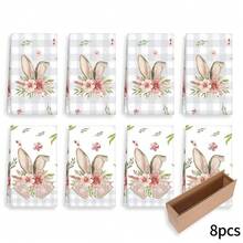 2/4条装兔耳图案洗碗巾，柔软超细纤维吸水布，适合作为复活节礼物、复活节装饰品、烹饪烘焙用品、清洁用品、厨房装饰用品，也可作为送给邻居、母亲、朋友的生日礼物或乔迁礼物。 - 彩色 - 查看 14