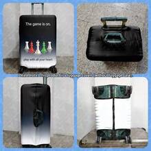 1pc Luggage Cover Suitcase Protective Sleeve, Multiple Sizes Available. Made Of Polyester Fiber, Scratch-Resistant & Wear-Resistant, Unisex. Ideal For Business Trips And Summer Vacations. Easy To Hand Wash And Detachable, A Must-Have Travel Accesso - Multicolor - View 9