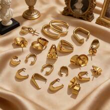 50/20个不锈钢饰品夹，包括种子形夹、皮绳夹、U形夹、偏置吊坠夹、项链吊坠夹，DIY珠宝配件