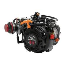 WOBENFOG 100CC 4-Stroke Bicycle Motor Kit, 3HP Hand Start Gas Motorized Motor Bike Modified Engine With Air Cooling System, Petrol Motorized Bike Engine For Beach Bikes With Large Triangular Frame Space - Black, Silver - View 3