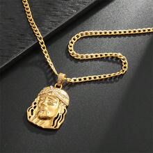 1PC New Fashionable And Exquisite Christ The Savior Jesus Men And Women Religious Prayer Pendant Necklace Lucky Amulet Jewelry Gift - Fashion - View 4
