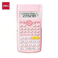 DELI The D82MS Calculator Is Suitable For Study And Office Use, Offering A Wide Range Of Calculation Functions, Sensitive And Durable Keys, Long-Lasting Power Consumption, And A Large Dual-Line Display. It Comes In A Light Pink Color. - Baby Pink - View 6