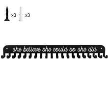 Estante de exhibición de medallas de metal, organizador de colgador montado en la pared, soporte de premios de gran capacidad, decoración para el hogar de carreras, fútbol, deportes y karate - A1 - Ver 5