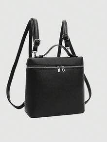 Dedoo 2026 New Korean Style Large Capacity Simple Backpack/Lunchbox Bag For Women, Hot Selling Women's Bag, Perfect Gift For Best Friends Or Colleagues. Ideal For Class Or Outings. - Black - View 6