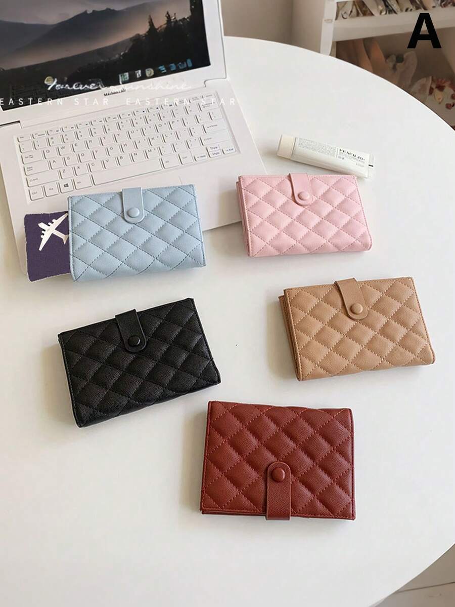 Style Minimalist Passport Holder, Pu Passport Case,Waterproof Lightweight Travel Document Organizer, Multi-Functional Passport Wallet With Coin Pocket Ticket Holder Id Card Slots, Versatile Loose Change Pouch Document Organizer - Multicolor - View 1