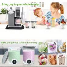 2 件装，适用于旋风冰淇淋机和软冰淇淋机，16 盎司 Creami Swirl 品脱装冰淇淋杯和盖子，兼容 NC700 NC701 系列，可用洗碗机清洗。