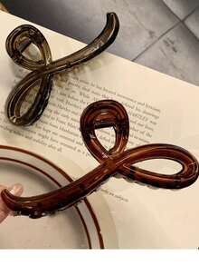 1 件新款奢华高端发夹，大号后脑勺时尚发爪发饰 - 彩色 - 查看 5