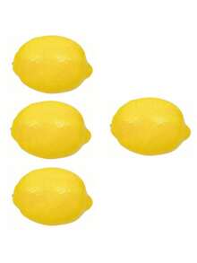 4pcs Artificial Lemon Realistic Faux Yellow Lemons, Suitable For Home Decor, Store Display, Kitchen Cookware, Parties, Photography Props, And Ornaments, Valentine Day, Gift Gifts Birthday Graduation,Fake Plants - Yellow - View 10