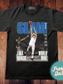 Luka Doncic Mavs Unisex T Shirt - 黑色 - 查看 1