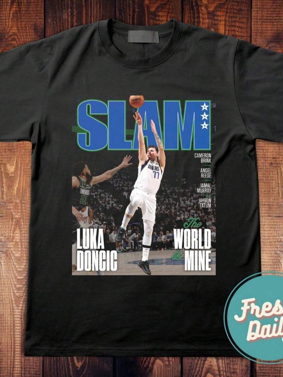 Luka Doncic Mavs Unisex T Shirt - 黑色 - 查看 1