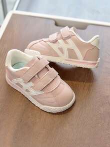 1 Pair Unisex New Low-Top Sneakers, Soft Sole Non-Slip Children Running Shoes, Fashion Versatile Student Casual Shoes, Infant Toddler Shoes, Suitable For All Seasons - Pink - View 4