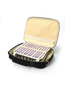 1pc Women'S Large Size Letter Embroidery Multifunctional Bible Bag Shoulder Bag Bible Handbag Bible Bag Bible Bag With Shoulder Strap Bible Bookmark Box Suitable For Girls Women Daily Storage Participating In Worship Activities Give To Children Parents Holiday Gift Does Not Include All The Pens And Notebooks Inside Please Note Whether The Product Size In The Picture Is Suitable For You - Black - View 8