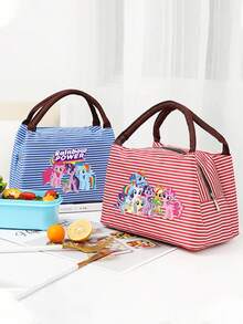 1Pc MY LITTLE PONY Thickened New Lunch Box Bag Insulation Bag Multifunctional Lunch Bag Outdoor Picnic Preservation Crossbody Ice Pack, Back To School - Multicolor - View 7