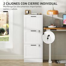 HOMCOM Arquivos de Arquivo - Branco - 40x40x101 cm - Ver 7