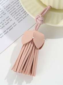 1pc Tassel Pendant Leather Bag Accessory Fashion Hanging Strap Charm Car Key Chain Decoration Travel Essentials - Multicolor - View 14