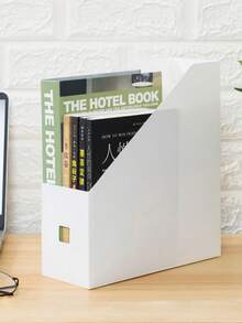 2pcs Desktop Storage Book Stand Box, File Rack, Photo Frame Organizer, Document Holder, Stationery Rack - Multicolor - View 8