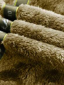 Jackets For Men,Men's Autumn/Winter Outdoor Casual Jacket, Plus Size, Medium-Length, Fleece-Lined, Thickened, Waterproof And Breathable Coat. - 卡其色加絨 - 查看 7