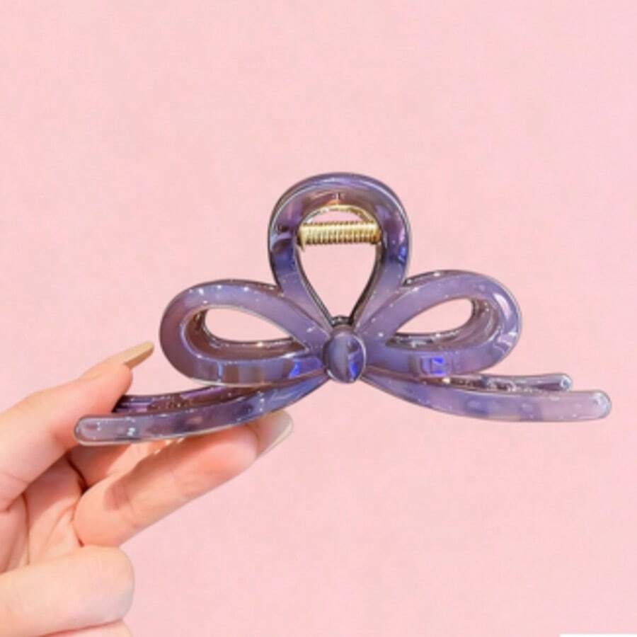 1pc Vintage Style Elegant Hair Clip Accessory For Women, Hair Claw Hair Decoration - Picture Color - View 1