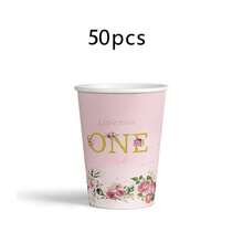Bộ đồ ăn chủ đề màu hồng dễ thương 80 món, đĩa tiệc 7/9 inch, khăn ăn, cốc, quà tặng tiệc sinh nhật, đồ trang trí, phù hợp làm đồ dùng tiệc sinh nhật, đĩa tráng miệng, cốc đựng đồ uống - Nhiều màu - Xem 8