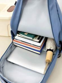 Unisex Nylon Zipper Backpack, Large Capacity Multi-Function Backpack, Suitable For Various Occasions And Daily Use - 9026 - View 5