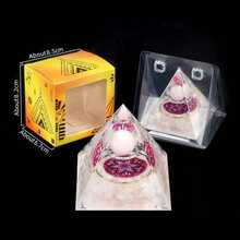 1pc Natural Crystal Ball Pyramid Ornament, Resin Wrapped Crystal Chips Home Decoration, Boxed Lucky Fengshui Desktop Small Ornament - Multicolor - View 44