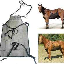 1件黑色透气网眼护腹带，马匹腹部保护罩，通用型，适用于骑乘、放牧、宠物马匹装备 - 黑色 - 查看 1