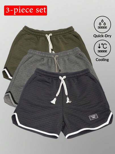 3-Pack Men's Shorts - Includes Quick-Dry Mid-Length Shorts, Loose Sweatpants, Casual Beach Shorts And Fitness/Running Shorts. Breathable And Comfortable, Suitable For Daily Wear, Sports, And Vacation. A Thoughtful Gift For Family Or Boyfriend, Practical And Heartfelt.