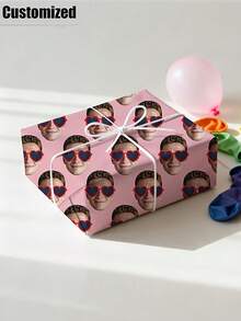 Giấy gói quà in ảnh cá nhân hóa, giấy gói quà in hình khuôn mặt theo yêu cầu, giấy gói quà chủ đề Ngày Valentine, quà tặng đặc biệt cho bạn trai hoặc bạn gái, nhiều màu sắc để lựa chọn, giấy gói quà sinh nhật, giấy gói quà kỷ niệm, cuộn giấy gói quà in ảnh của bạn, phù hợp cho phụ kiện cưới, giấy gói quà kỷ niệm cho các cặp đôi. - Nhiều màu - Xem 10
