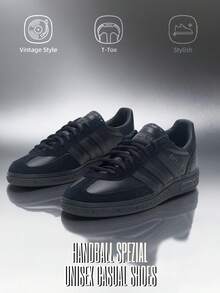 Adidas Originals HANDBALL SPEZIAL Classic Black Retro Fashion Sneakers JQ8294, Unisex - Black/Carbon Black - View 1