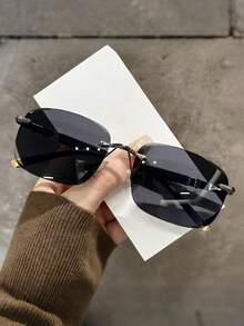 1副/2副复古无框男士驾驶钓鱼时尚眼镜 - 彩色 - 查看 1