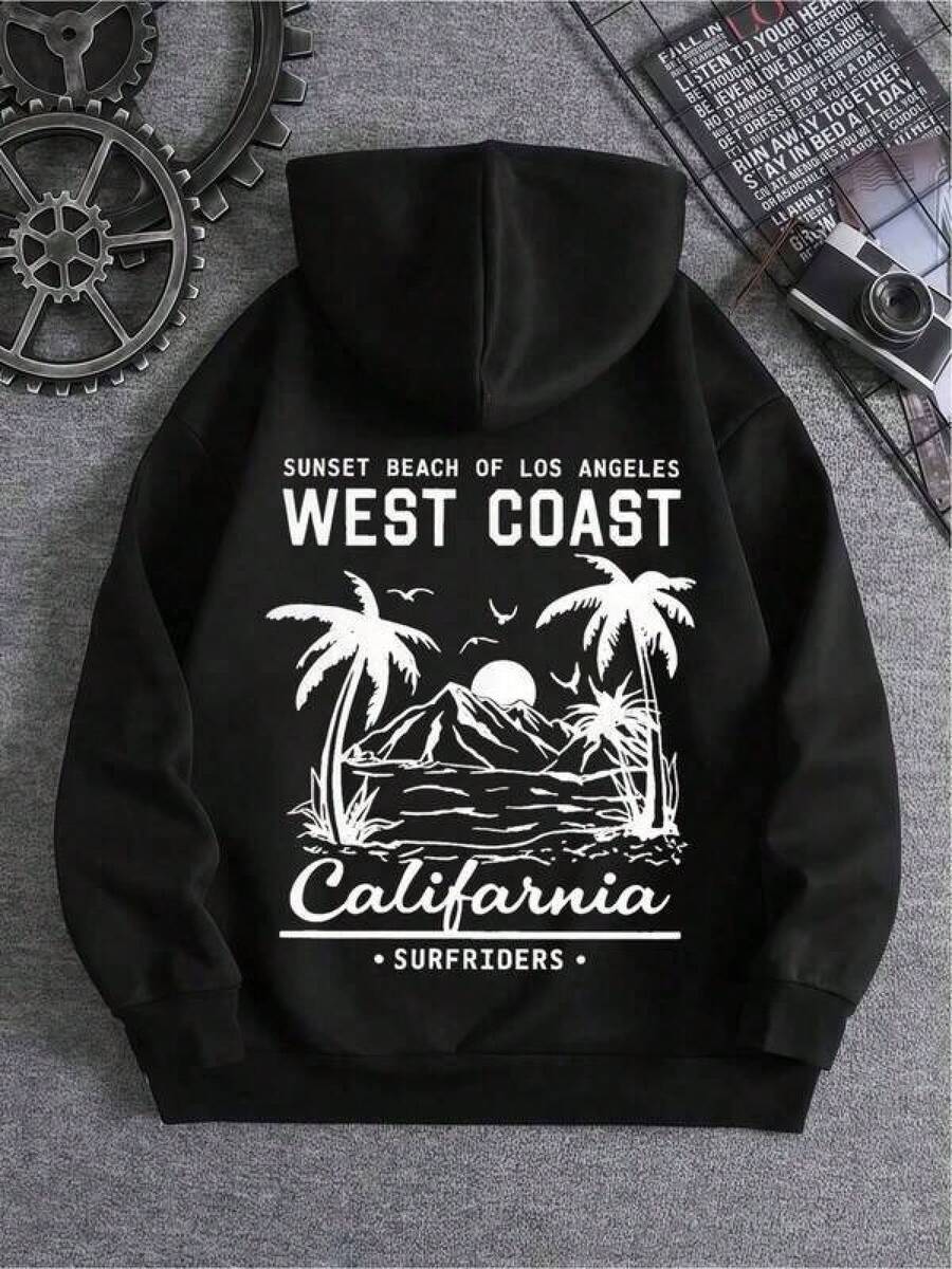 Men Outdoor Hoodies & Sweatshirts - Black - View 1