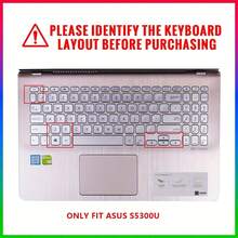 1pc English & Spanish Gradient Purple Keyboard Cover, Fit For ASUS VivoBook 15s V5000J/V5000F, VivoBook 15 V5200E/V5200J, ZenBook S2 S5300 15.6" Laptops, Waterproof, Dustproof, Soft Silicone Touch - Universal Version - View 9