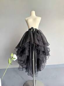 女士不规则下摆连衣裙,白色、黑色、红色、粉色、浅蓝色、香槟色可选,不对称前短后长燕尾设计,不规则美人鱼款式,多层薄纱裙摆,飘逸演出服,3-6层瑞士网纱长裙,连体围裙,荷叶边拖地裙摆,适合婚礼、宴会、演出、派对、新娘、伴娘、舞台表演、角色扮演、旅行摄影道具、舞蹈表演、万圣节服装等场合。 - 彩色 - 查看 22