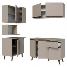 Cocina Integral Completa Modular Madesa Nice 265cm Crema 08 - Beis - Ver 10