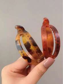 3/1件装极简磨砂后脑勺马尾横向发夹香蕉夹时尚发夹头饰女士肉丸发夹扭结发夹