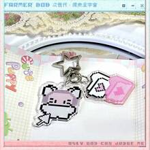 Creative Grapefruit Leaf Keychain, Acrylic Backpack Pendant, Blessing Charm, Unique Personal Gift, Daily Bag Decoration - Multicolor - View 7