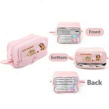 6支装水豚主题凝胶笔，时尚可爱设计，适合练习，0.5毫米黑色墨水，回归精细书写工具，大容量多层铅笔盒，返校必备办公用品，情人节礼物 - 彩色 - 查看 5