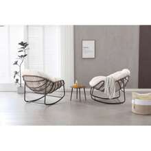 Patio Lounge Chair & Swing Chair - White - View 5