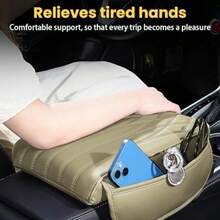 Car Center Console Cover Wit Side Pocke Auto Of Memory M Leater Armrest Pad Cusion Cove Middle Conso Tector Inter Accessories  Veicle SUV Truck Ige - Be - Xem 5