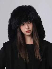 1Pc Cute Y2K Plush Hat, Cute Cartoon Rabbit Ear Decoration Casual Soft Long Fur Warm Hat, Suitable For Daily Wear, Valentine's Day Gift - Nhiều màu - Xem 2